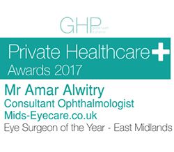 Mr Amar Alwitry Consultant Ophthalmologiest Mids-Eyecare.co.uk Eye Surgeon of the Year - East Midlands